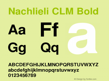 Nachlieli CLM Bold Version 0.100 Font Sample