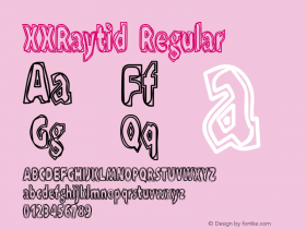 XXRaytid Regular 2.0 of this cooler little font图片样张