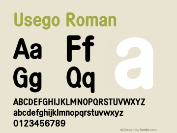 Usego Roman 001.001 Font Sample