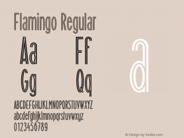 Flamingo Regular Version 1.00 2014 Font Sample