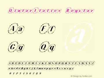QintarItalics Regular . 30 03 01 Font Sample