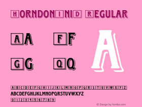 HorndonIniD Regular Version 001.005 Font Sample