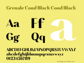 Grenale Cond Black Cond Black 1.000 Font Sample