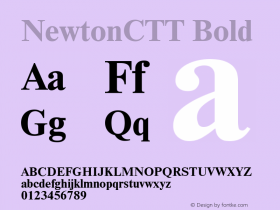 NewtonCTT Bold 001.000 Font Sample