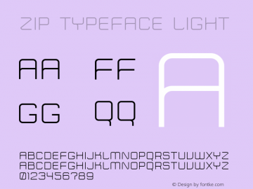 Zip Typeface Light Unknown图片样张