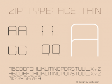 Zip Typeface Thin Unknown图片样张