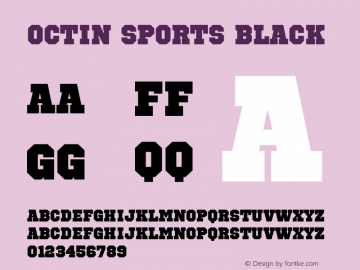 Octin Sports Black Version 1.000 Font Sample