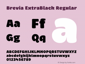 Brevia ExtraBlack Regular 1.000 Font Sample