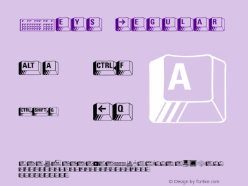 Keys Regular Unknown Font Sample
