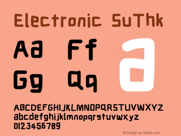 Electronic SuThk Version 1.011 Font Sample