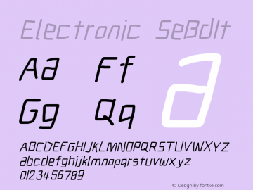 Electronic SeBdIt Version 1.011 Font Sample