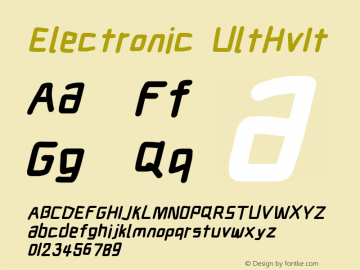 Electronic UltHvIt Version 1.011 Font Sample