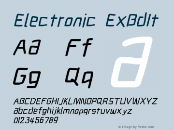 Electronic ExBdIt Version 1.011 Font Sample