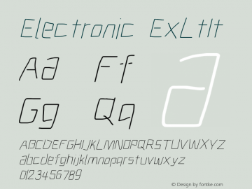 Electronic ExLtIt Version 1.011 Font Sample
