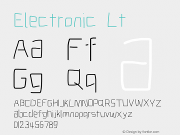 Electronic Lt Version 1.011 Font Sample