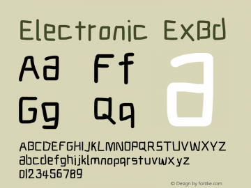 Electronic ExBd Version 1.011 Font Sample