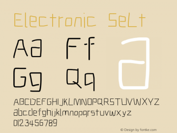 Electronic SeLt Version 1.011 Font Sample