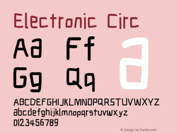 Electronic Circ Version 1.011 Font Sample