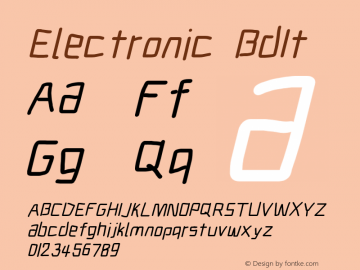 Electronic BdIt Version 1.011 Font Sample