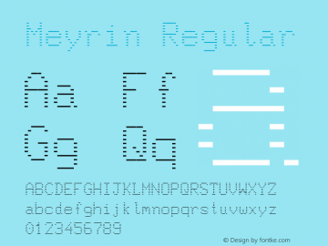 Meyrin Regular Version 1.0 Font Sample