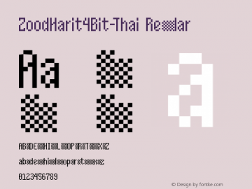 ZoodHarit4Bit-Thai Regular Version 1.000图片样张