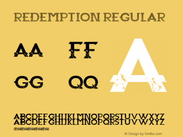 Redemption Regular Version 1.00 October 8, 2015, initial release Font Sample