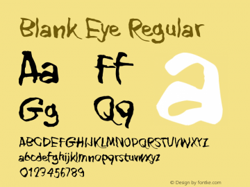 Blank Eye Regular Version 1.00 October 9, 2015, initial release图片样张