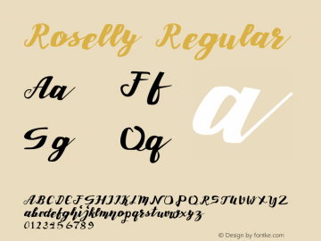 Roselly Regular 1.000图片样张