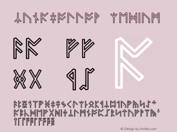 RunaHollow Medium Version 001.000 Font Sample