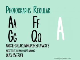 Photographs Regular Version 1.000 Font Sample