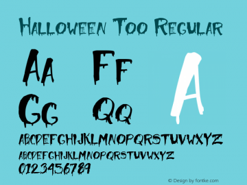 Halloween Too Regular Version 1.00 October 16, 2015, initial release图片样张