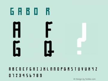 GABO Regular Version 1.0 Font Sample