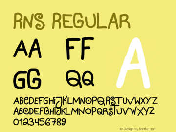 RNS Regular Version 001.000 Font Sample