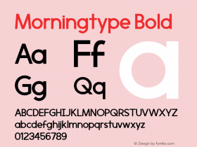 Morningtype Bold Version 1.000 Font Sample