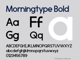 Morningtype Bold Version 1.000图片样张