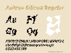 Asimov Silicon Regular Version 2.000980; 2014 Font Sample