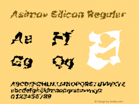 Asimov Silicon Regular Version 2.000980; 2014 Font Sample