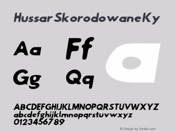 Hussar Skorodowane Ky Version 0.892 Font Sample