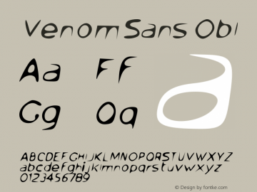 Venom Sans Obl Version 1.001图片样张