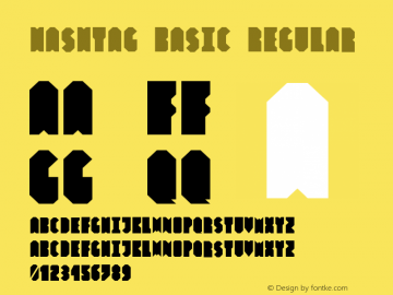 Hashtag Basic Regular 001.000 Font Sample