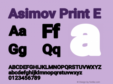 Asimov Print E Version 2.000980; 2014图片样张