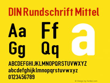 DIN Rundschrift Mittel Version 1.027图片样张