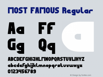 MOST FAMOUS Regular Version 1.00 August 20, 2015, initial release图片样张