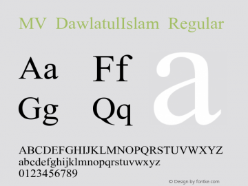 MV DawlatulIslam Regular Version 2.00 (beta)图片样张