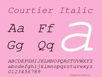 Courtier Italic 1.000.000图片样张