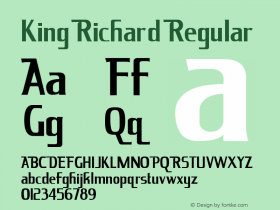 King Richard Regular OTF 3.000;PS 001.001;Core 1.0.29图片样张