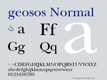 geosos Normal v1.0c Font Sample