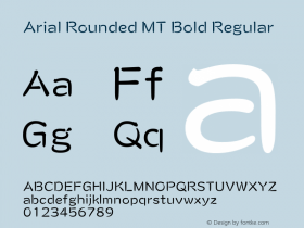 Arial Rounded MT Bold Regular Version 1.51x Font Sample