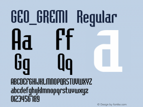 GEO_GREMI Regular V 1.00图片样张