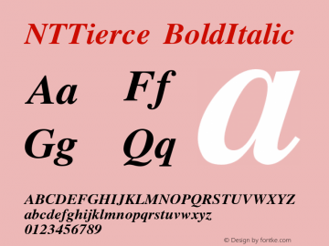 NTTierce BoldItalic 02.1C图片样张